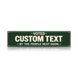 Voted Best Neighbors Ever Metal Sign – Funny Neighbor Gift & Porch Decor
