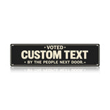 Voted Best Neighbors Ever Metal Sign – Funny Neighbor Gift & Porch Decor
