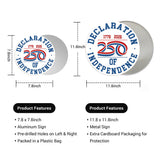 America 250 Patriotic Wall Decor - Declaration of Independence 250 Round Metal Sign