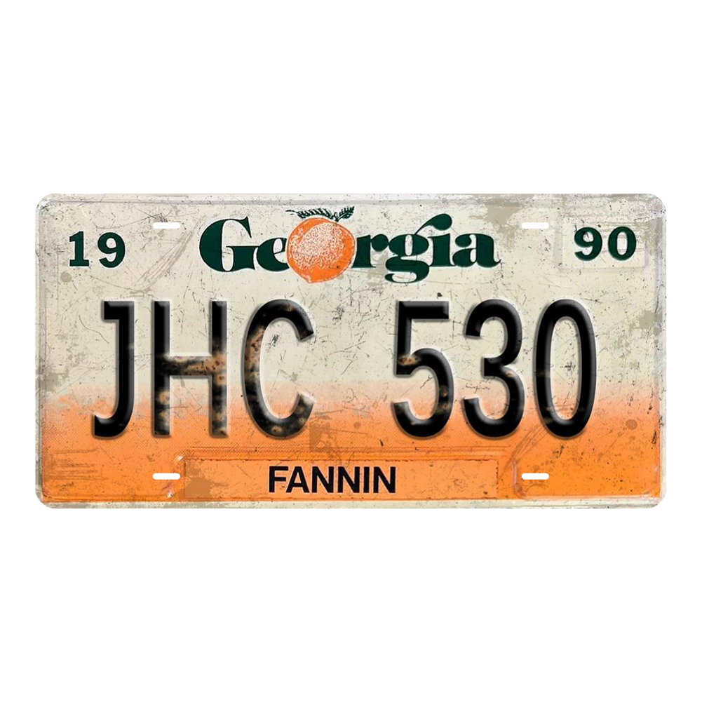 Georgia JHC 530 - Tin License Plate Sign(6*12Inch)