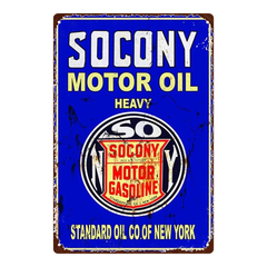 SOCONY Motor Oil Vintage Tin Sign
