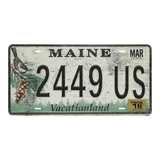 Maine 2449 US - Tin License Plate Sign(6*12Inch)