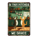 "In This Kitchen We Dance" Funny Cat