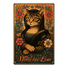 "Meowna Lisa" Funny Cat Art Parody
