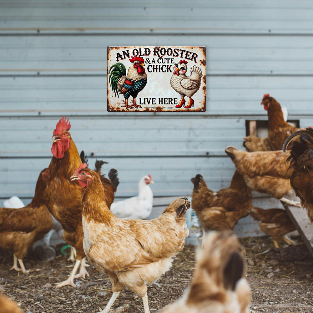 Farmhouse Couple Metal Sign