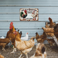 Farmhouse Couple Metal Sign