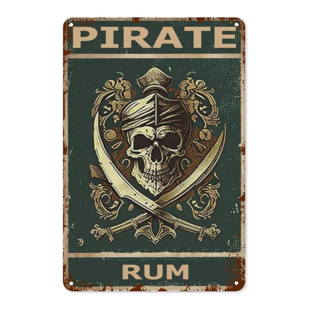 "Pirate Rum" Skull & Swords