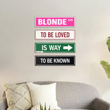 BLONDE BLVD Love Is a Way – Valentine’s Day Metal Street Sign Bundle (4 pcs)