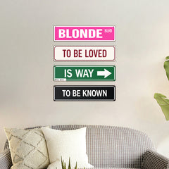 BLONDE BLVD Love Is a Way – Valentine’s Day Metal Street Sign Bundle (4 pcs)