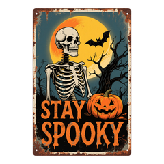 Stay Spooky - Skeleton & Pumpkin