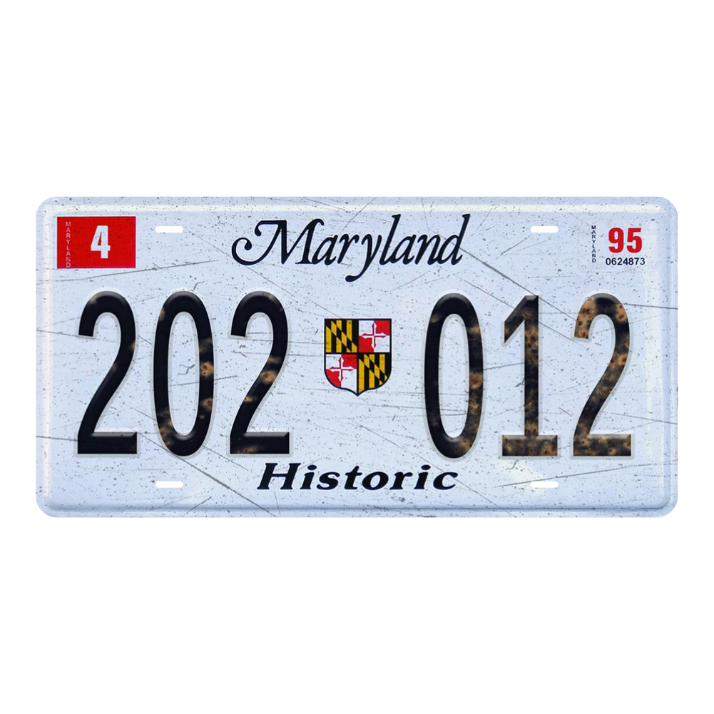 Maryland 202 012 - Tin License Plate Sign(6*12Inch)