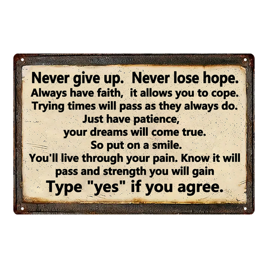 Never Give Up