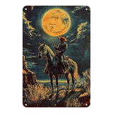 Lone Cowboy Gunslinger Under the Moon