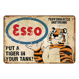 Esso Tiger Vintage Gas Station Sign