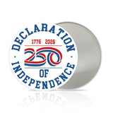 America 250 Patriotic Wall Decor - Declaration of Independence 250 Round Metal Sign