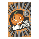 Happy Halloween Vintage Pumpkin Cartoon Style