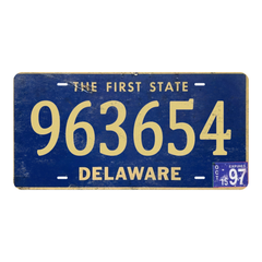 Delaware 963654 - Tin License Plate Sign(6*12Inch)