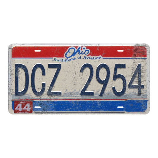 Ohio DCZ 2954 - Tin License Plate Sign(6*12Inch)