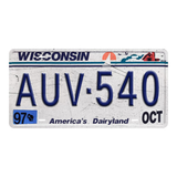 Wisconsin AUV-540 - Tin License Plate Sign(6*12Inch)