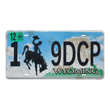 Wyoming 1-9DCP - Tin License Plate Sign(6*12Inch)