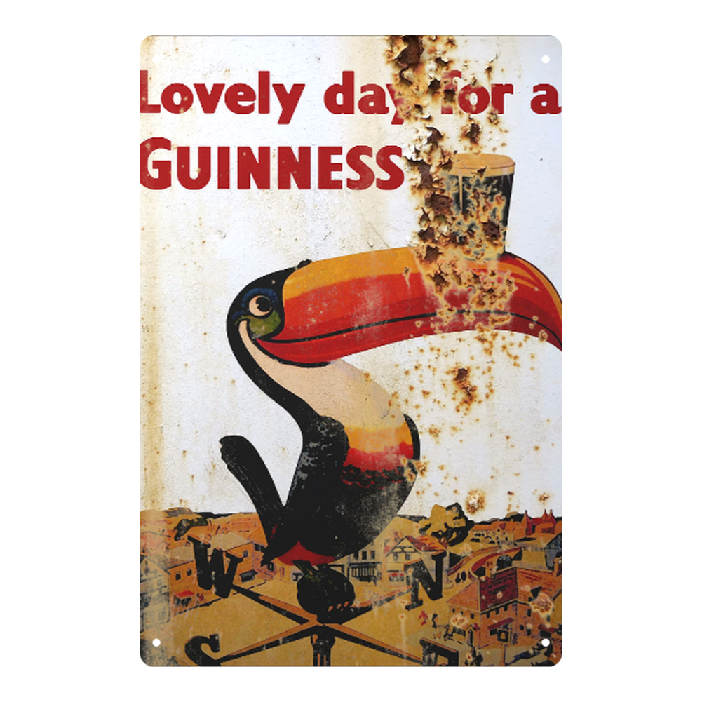 Guinness Toucan “Lovely Day” Vintage Metal Sign
