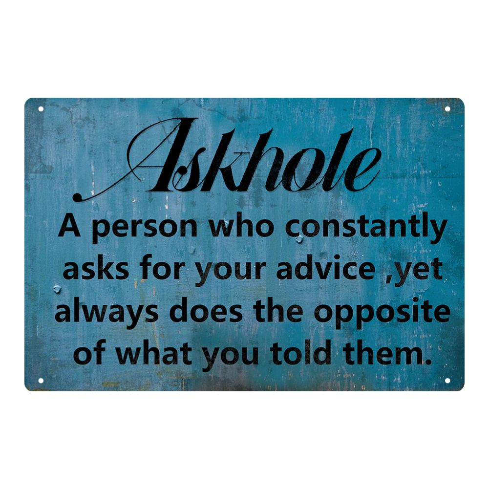 Askhole Funny Definition