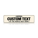 Voted Best Neighbors Ever Metal Sign – Funny Neighbor Gift & Porch Decor