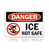 Danger "ICE" Not Safe Classic Industrial Warning Style