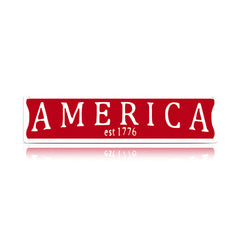 America Est 1776 Metal Sign