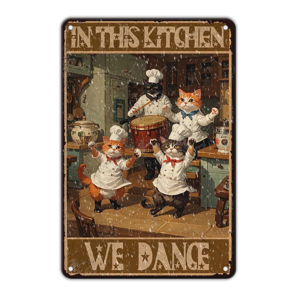 "In This Kitchen We Dance" Funny Cat Chef