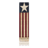 Vertical Freedom American Flag Metal Sign