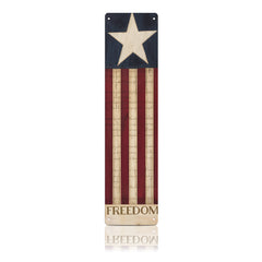 Vertical Freedom American Flag Metal Sign