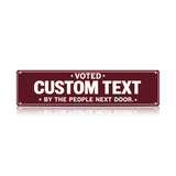 Voted Best Neighbors Ever Metal Sign – Funny Neighbor Gift & Porch Decor