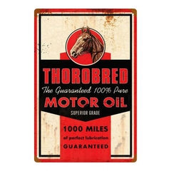 ThoroBred Motor Oil Retro Tin Sign