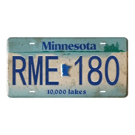 Minnesota RME 180 - Tin License Plate Sign(6*12Inch)