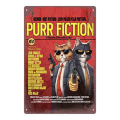 "Purr Fiction" Funny Cat Movie Poster