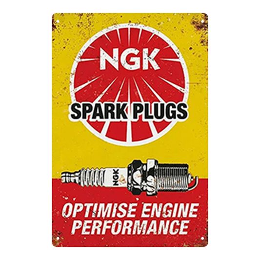 NGK Spark Plugs Retro Tin Sign