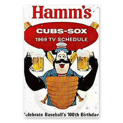 Hamm's Beer 1969 Cubs-Sox Schedule