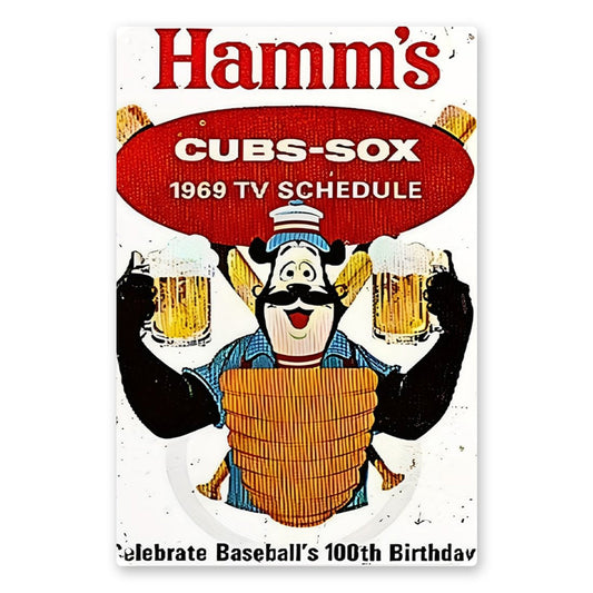 Hamm's Beer 1969 Cubs-Sox Schedule