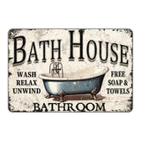 "Bath House" Rustic Clawfoot Tub