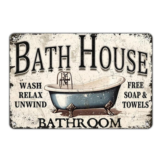 "Bath House" Rustic Clawfoot Tub