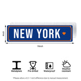 New York Heart Metal Sign – City Pride Wall Decor for Sports Rooms