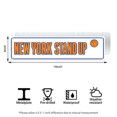 New York Stand Up Metal Sign – 27 Years Later NBA Finals Fan Wall Decor