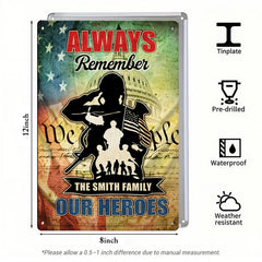 Always Remember Our Heroes Metal Signs