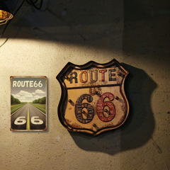 Vintage Route 66 Highway Metal Tin Sign