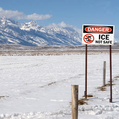 Danger "ICE" Not Safe Classic Industrial Warning Style