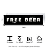 Free WiFi Great Beer Metal Sign – Funny Beer Bar Wall Decor