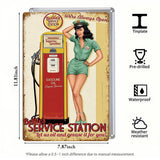 Bettie’s Service Station Pin-Up Tin Sign