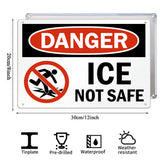 Danger "ICE" Not Safe Classic Industrial Warning Style