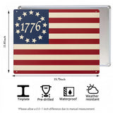 1776 Betsy Ross Flag Metal Sign – Patriotic Americana Wall Decor